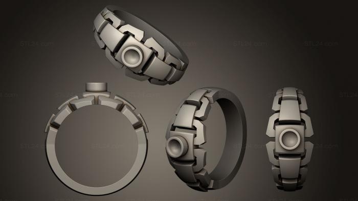 Ювелирные перстни и кольца (Цепное Кольцо, JVLRP_0056) 3D модель для ЧПУ станка